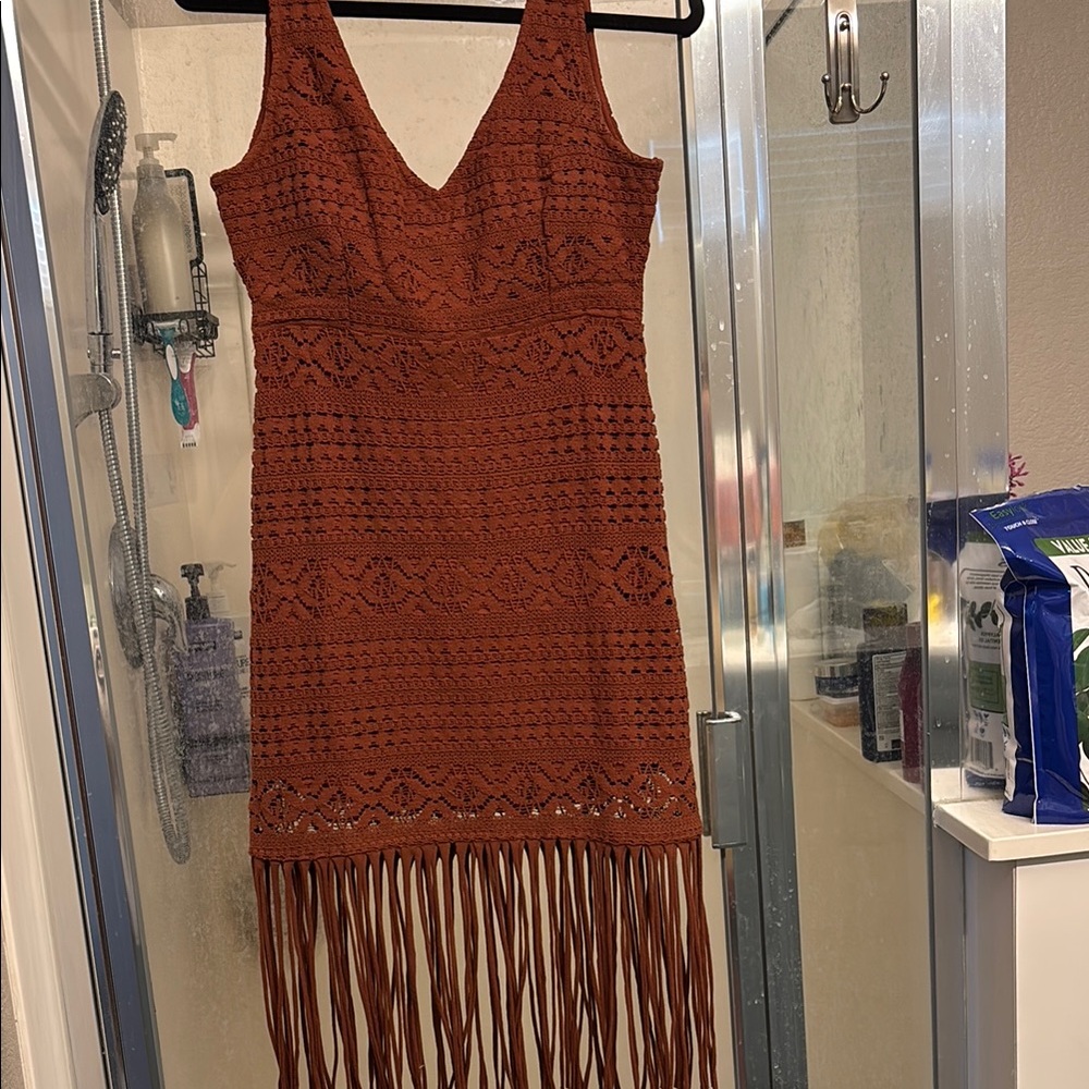 Shyanne Red V-Neck Sleeveless Midi Sundress